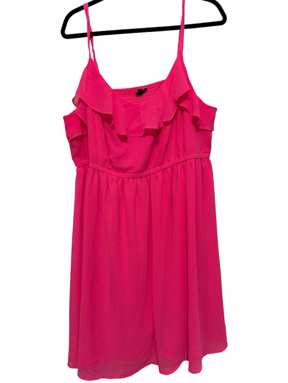torrid Hot Pink Ruffle Midi Dress size 3